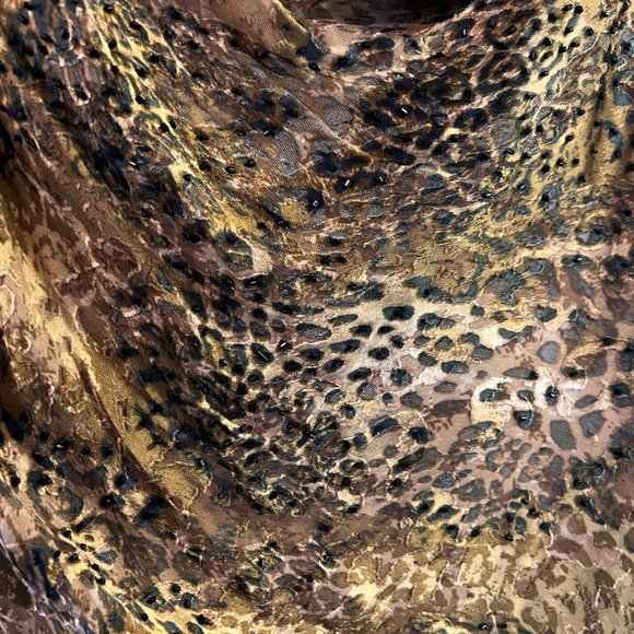 Adrienne Papell Evening silky, beaded blouse - size 1x - Picture 2 of 6